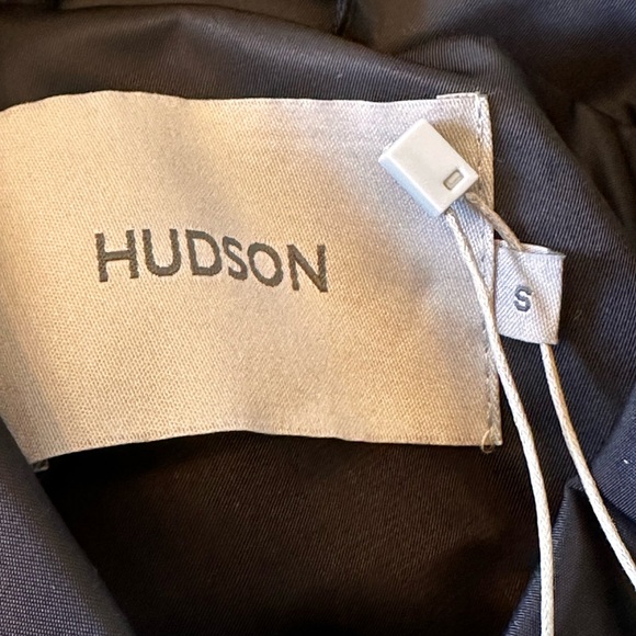 Hudson Jeans co NWT SZ SM Logo Varsity jacket in black /white color way - Picture 9 of 16